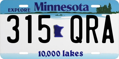 MN license plate 315QRA