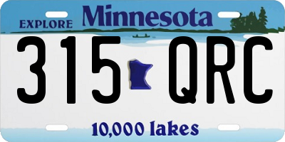 MN license plate 315QRC