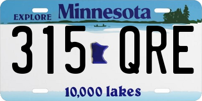 MN license plate 315QRE