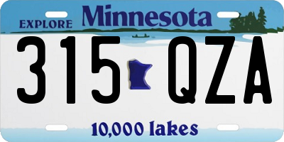 MN license plate 315QZA