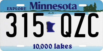 MN license plate 315QZC