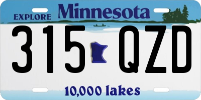 MN license plate 315QZD