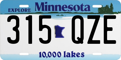 MN license plate 315QZE