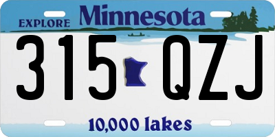 MN license plate 315QZJ