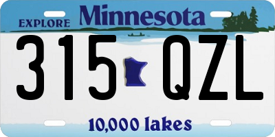 MN license plate 315QZL