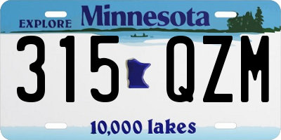 MN license plate 315QZM