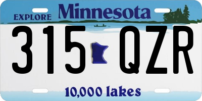 MN license plate 315QZR