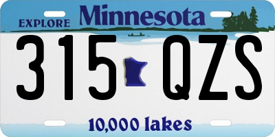 MN license plate 315QZS