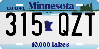 MN license plate 315QZT