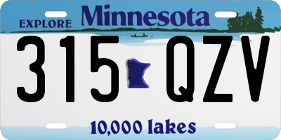 MN license plate 315QZV