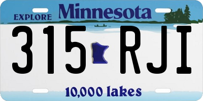 MN license plate 315RJI