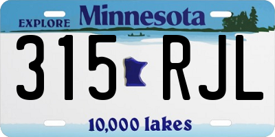 MN license plate 315RJL