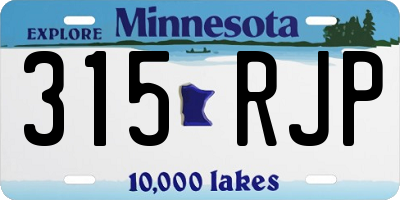 MN license plate 315RJP