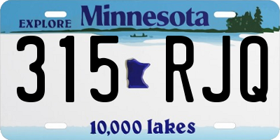 MN license plate 315RJQ
