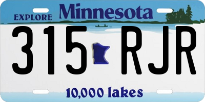 MN license plate 315RJR