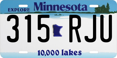 MN license plate 315RJU