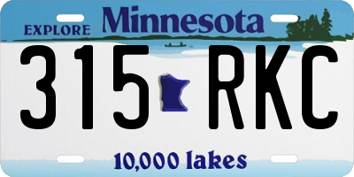 MN license plate 315RKC
