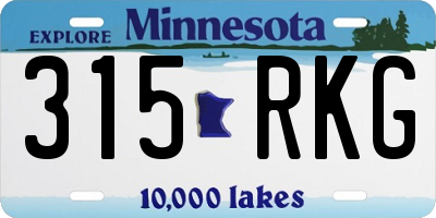 MN license plate 315RKG