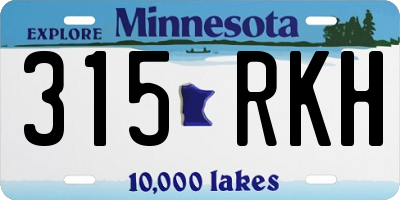 MN license plate 315RKH