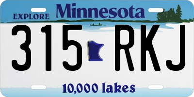 MN license plate 315RKJ