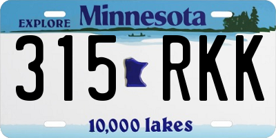 MN license plate 315RKK