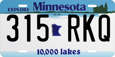 MN license plate 315RKQ