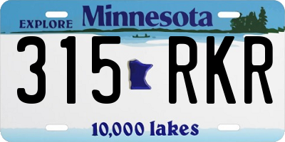 MN license plate 315RKR
