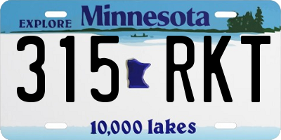 MN license plate 315RKT