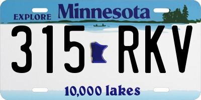 MN license plate 315RKV