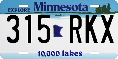 MN license plate 315RKX