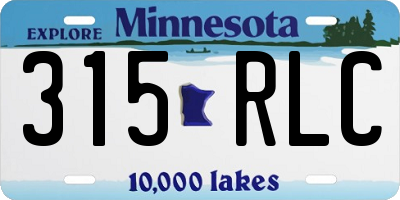 MN license plate 315RLC