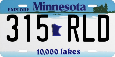 MN license plate 315RLD