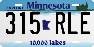 MN license plate 315RLE