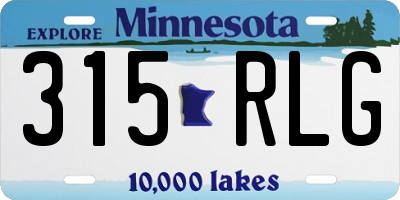 MN license plate 315RLG