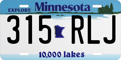 MN license plate 315RLJ