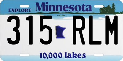 MN license plate 315RLM