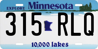 MN license plate 315RLQ