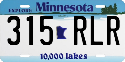 MN license plate 315RLR
