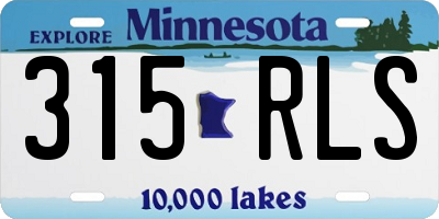 MN license plate 315RLS