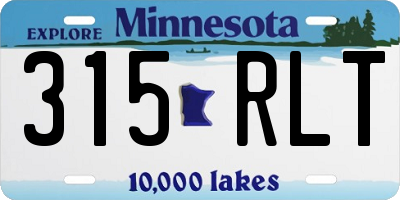 MN license plate 315RLT