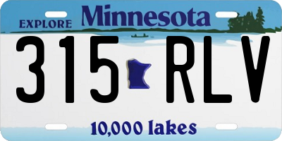 MN license plate 315RLV