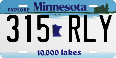 MN license plate 315RLY