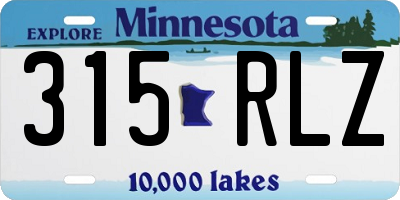 MN license plate 315RLZ