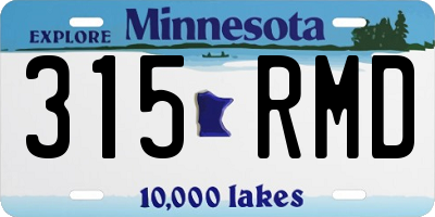 MN license plate 315RMD