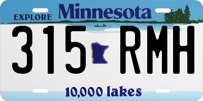 MN license plate 315RMH