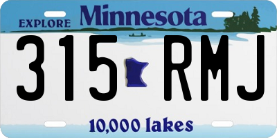 MN license plate 315RMJ