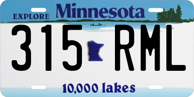 MN license plate 315RML