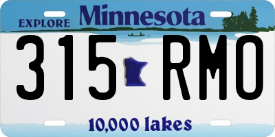 MN license plate 315RMO
