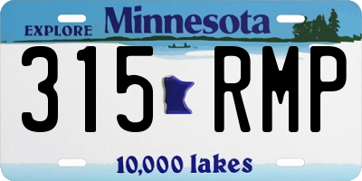 MN license plate 315RMP
