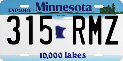 MN license plate 315RMZ